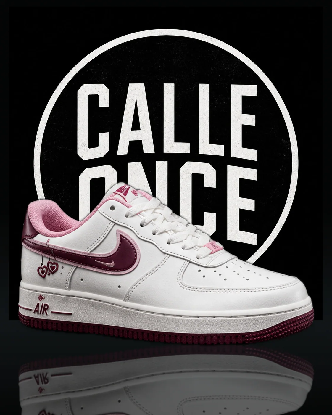 Air Force Heart Pink, modelo lifestyle disponible en Calle Once